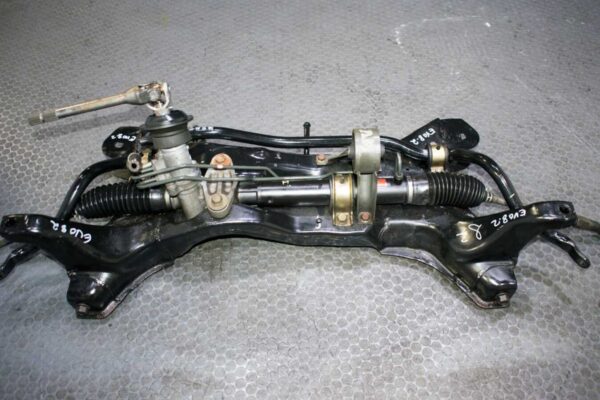 01-06 JDM Mitsubishi Lancer Evolution VII VIII IX CT9A RHD Front Subframe w/ Rack and Pinion - Image 9