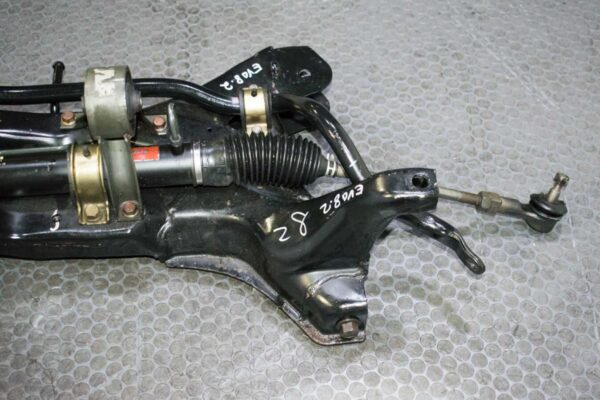 01-06 JDM Mitsubishi Lancer Evolution VII VIII IX CT9A RHD Front Subframe w/ Rack and Pinion - Image 6