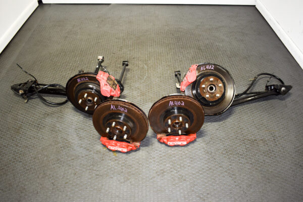 02 03 04 05 06 07 JDM Subaru 4 pot 2 pot Brake Calipers with Knuckles, Rotors and Arms For WRX and Forester. - Image 2