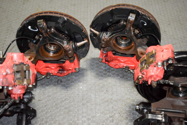 02 03 04 05 06 07 JDM Subaru 4 pot 2 pot Brake Calipers with Knuckles, Rotors and Arms For WRX and Forester. - Image 12